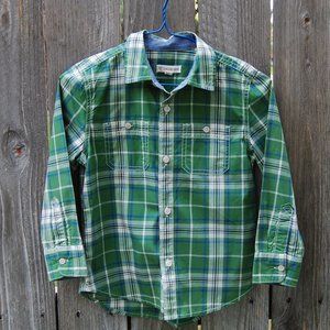 Tucker and Tate green plaid cotton shirt